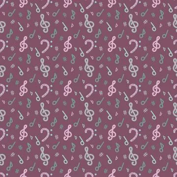 Happy music pattern Illustrazione stock