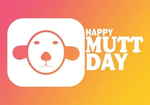 Happy Mutt Day Vector Illustration Illustrazione stock