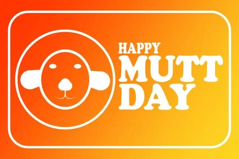 Happy Mutt Day Vector Template Design Illustration 库存插图