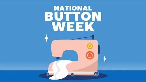 Happy National Button Week to all tailors 스톡 동영상 344831062