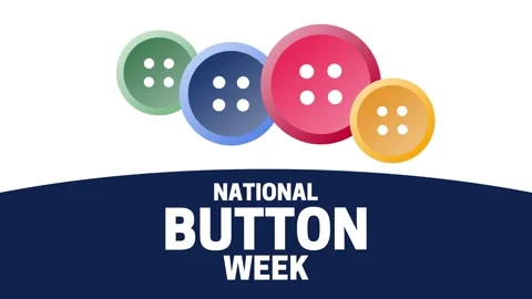 Happy National Button Week to all tailors Vídeos de archivo 344831124