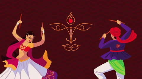 happy navratri animation with dancers co Stock Video Pond5 happy navratri animation with dancers co Stock Video Pond5