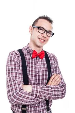 Happy nerd Stock Photos