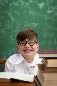 Happy nerd Stock Photos