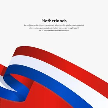Happy Netherlands independence day with gradient flag illustration. Stock Illustration