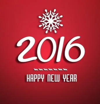 Happy New 2016 Year Stock Illustration