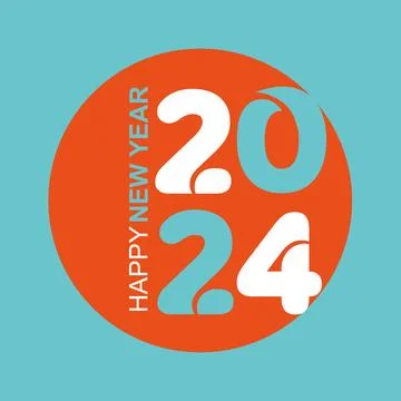 Happy new 2024. original vector file celebration isolated classic concepts. Stock Illustration