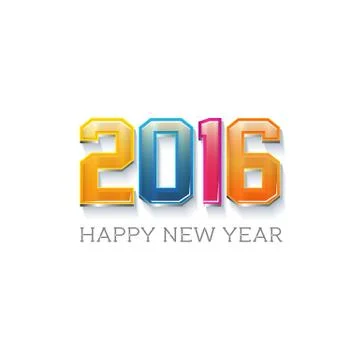 Happy New Near 2016 Logo Festivity. Vector design Stock Illustration
