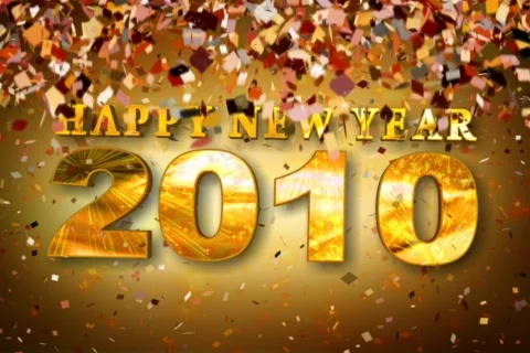 Happy New Year 2010 Stock Footage 589097
