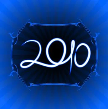 Happy New Year 2010 Illustrazione stock