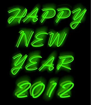 Happy new year 2012 Stock Illustration