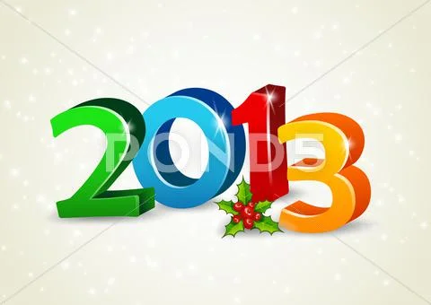 Happy new year 2013 Stock Illustration