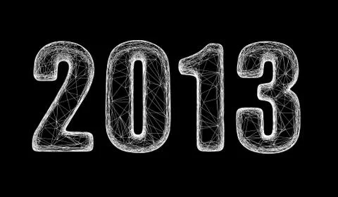 Happy new year 2013 Stock Illustration
