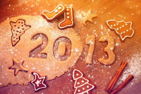 Happy new year 2013 message Stock Photos