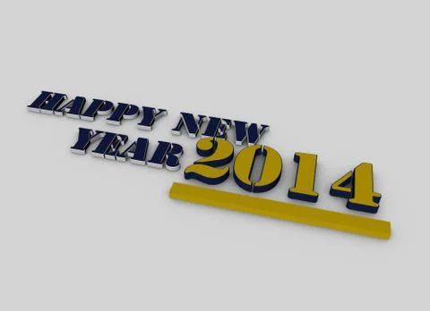 Happy new year 2014 Stock Illustration