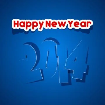 Happy New Year 2014 Stock Illustration