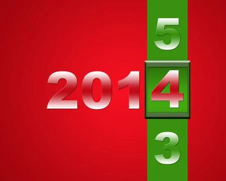 Happy new year 2014. Stock Illustration