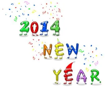 Happy new year 2014. Stock Illustration