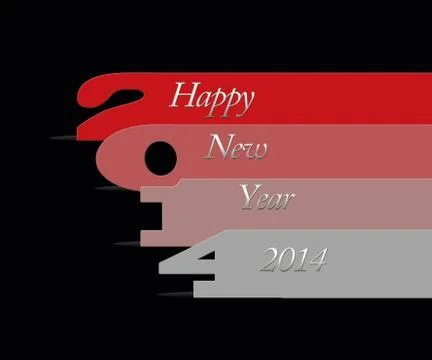 Happy new year 2014. Stock Illustration