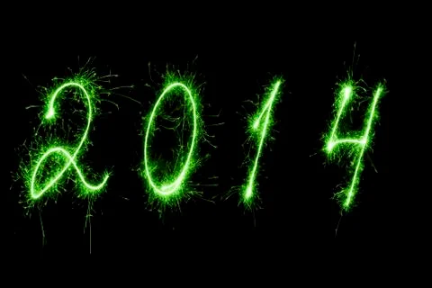 Happy new year- 2014. Stock Illustration
