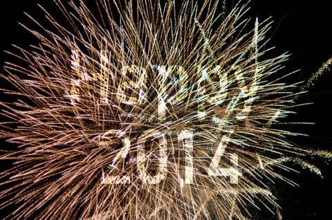 Happy New Year 2014 Stock Illustration