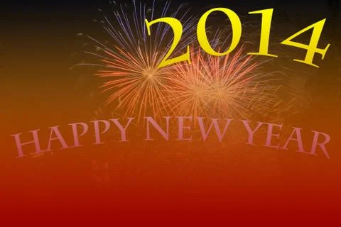 Happy new year 2014 Stock Illustration