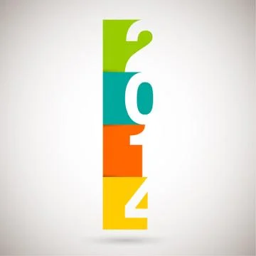 Happy new year 2014 Stock Illustration