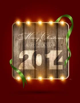 Happy new year 2014 Stock Illustration