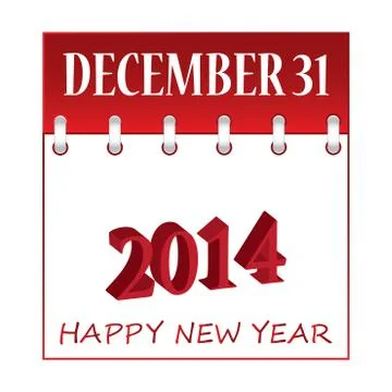 Happy new year 2014. Stock Illustration