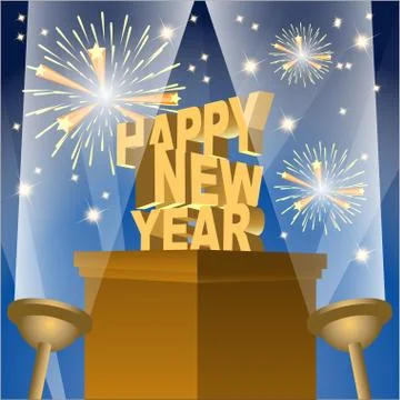 Happy New Year 2014. Stock Illustration
