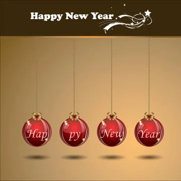 Happy New Year 2014. Stock Illustration