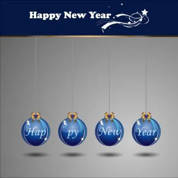 Happy New Year 2014. Stock Illustration