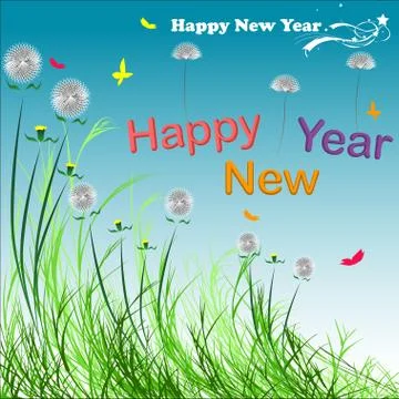 Happy New Year 2014. Stock Illustration
