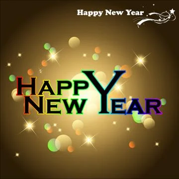 Happy New Year 2014. Stock Illustration