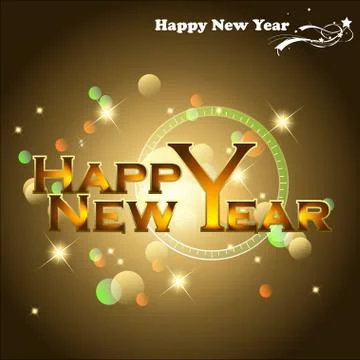 Happy New Year 2014. Stock Illustration