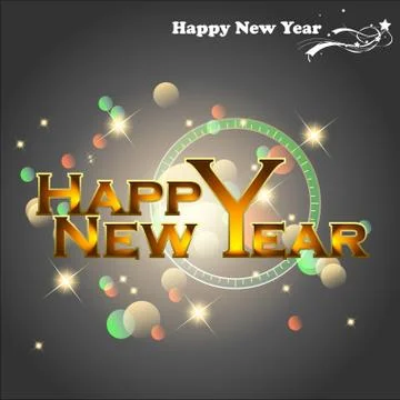 Happy New Year 2014. Stock Illustration