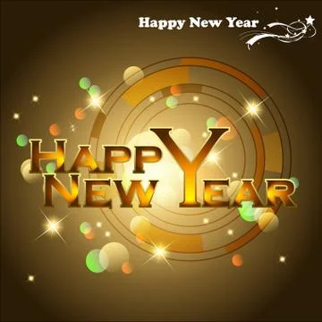 Happy New Year 2014. Stock Illustration