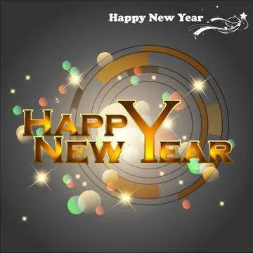 Happy New Year 2014. Stock Illustration