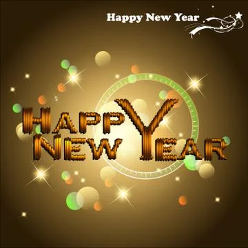 Happy New Year 2014. Stock Illustration