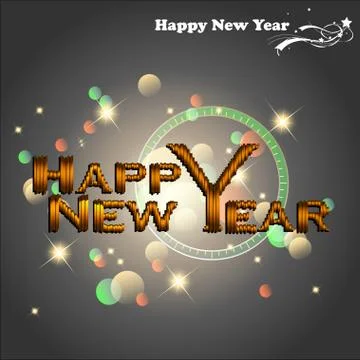 Happy New Year 2014. Stock Illustration