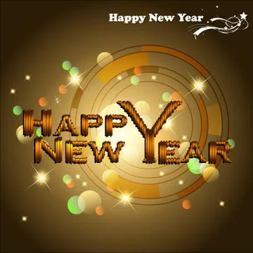 Happy New Year 2014. Stock Illustration