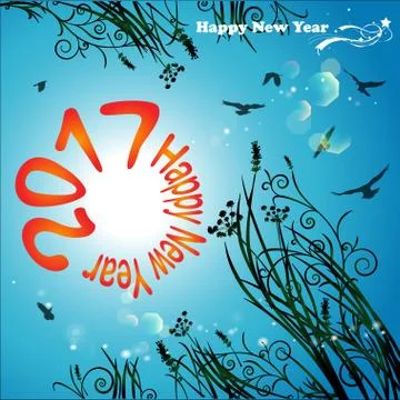 Happy New Year 2014. Stock Illustration