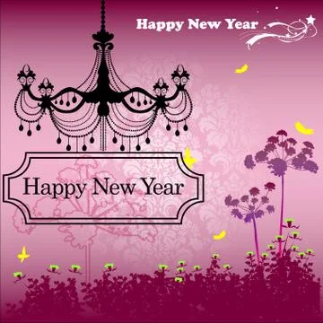 Happy New Year 2014. Stock Illustration