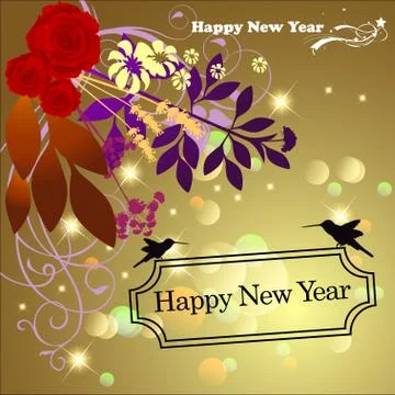 Happy New Year 2014. Stock Illustration