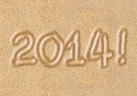 Happy New Year 2014 - Post card Illustrazione stock