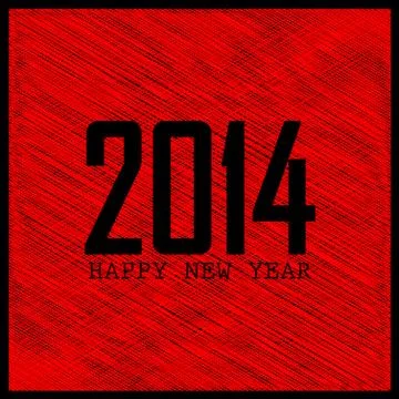 Happy new Year 2014, vector eps10 Illustrazione stock