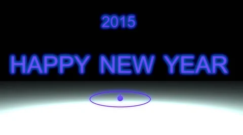 Happy new year 2015 clock Stock Footage 44455400