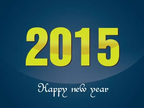 Happy new year 2015 creative greeting card design Illustrazione stock