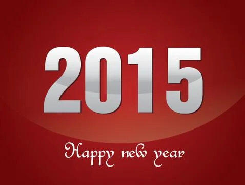 Happy new year 2015 creative greeting card design Stock Illustration
