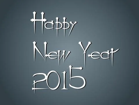 Happy new year 2015 creative greeting card design Illustrazione stock